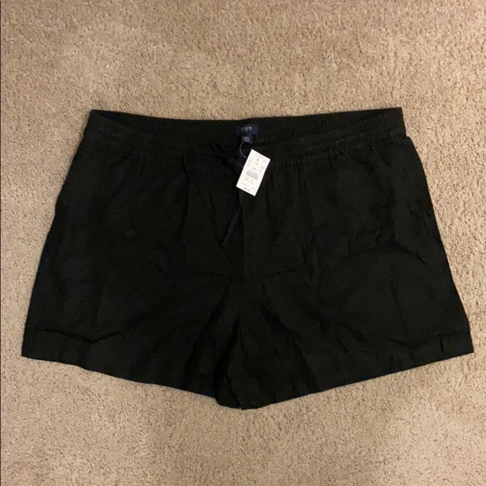 !!Brand New!! J. Crew Black Linen Pull On Shorts